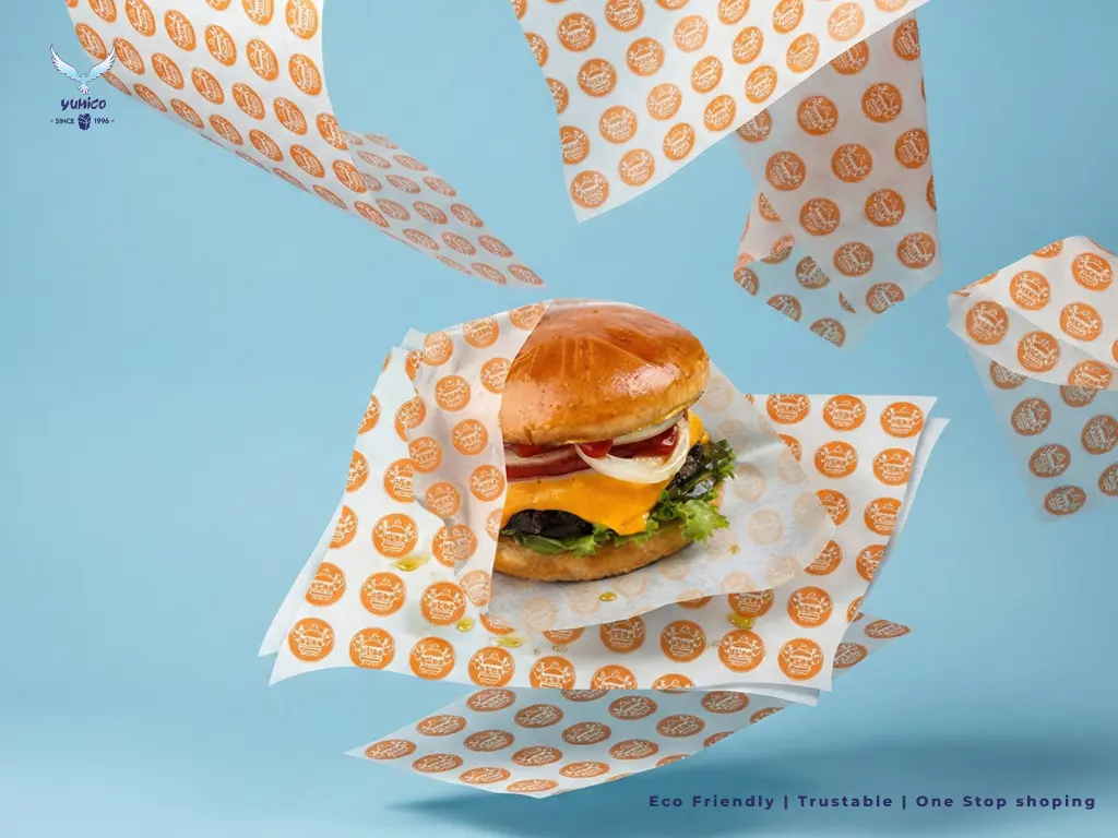 Wrapper Greaseproof Food Grade kertas pembungkus burger dan nasi anti minyak Yumico Bali