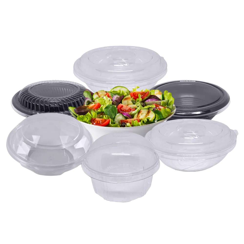 Plastic Salad Bowl Paper Bag White