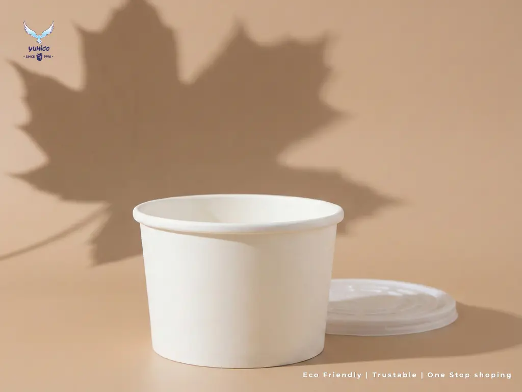 Mangkok Kertas Tahan Panas wadah sup bakso food grade anti bocor Yumico Bali